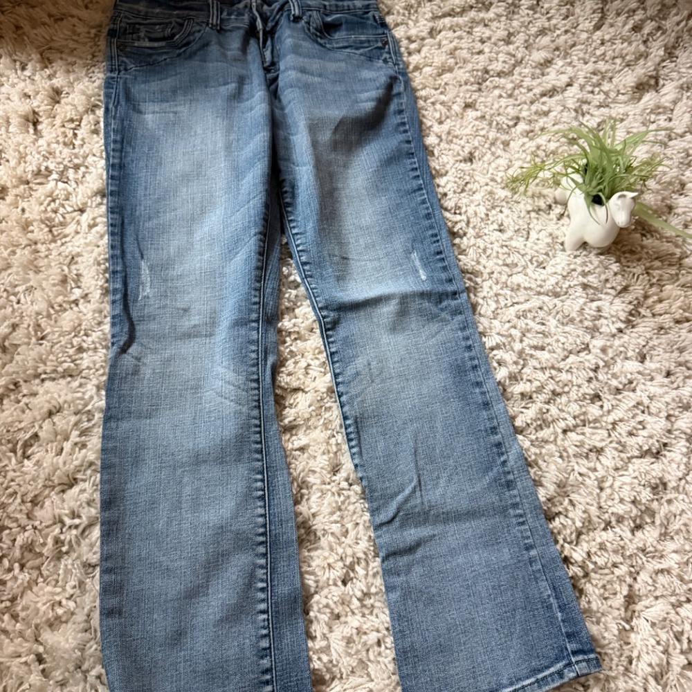 dELiA*s Classic super cute light blue denim pants Blue Boot Cut Jeans your wardr - Picture 5 of 7